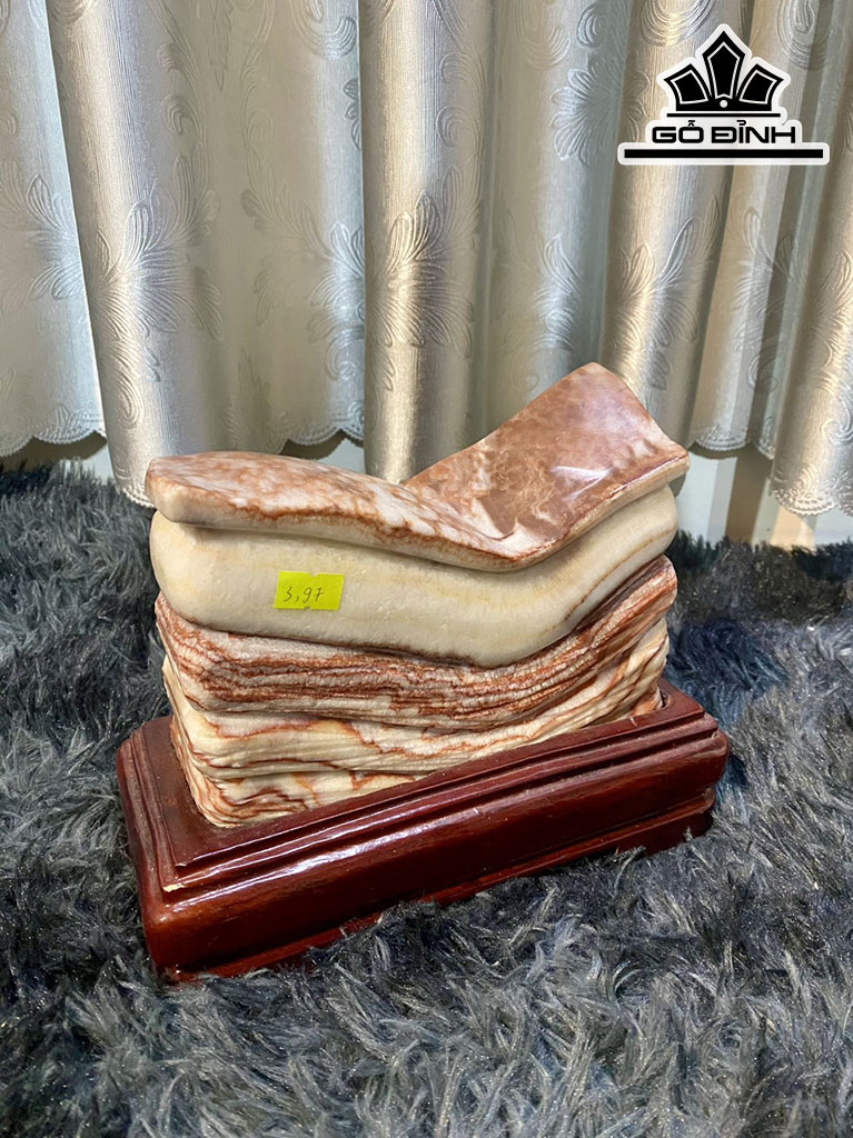 Tác Phẩm Đá Thịt Heo Đá Canxit Cao 19 Ngang 18 (cm) 3,97kg