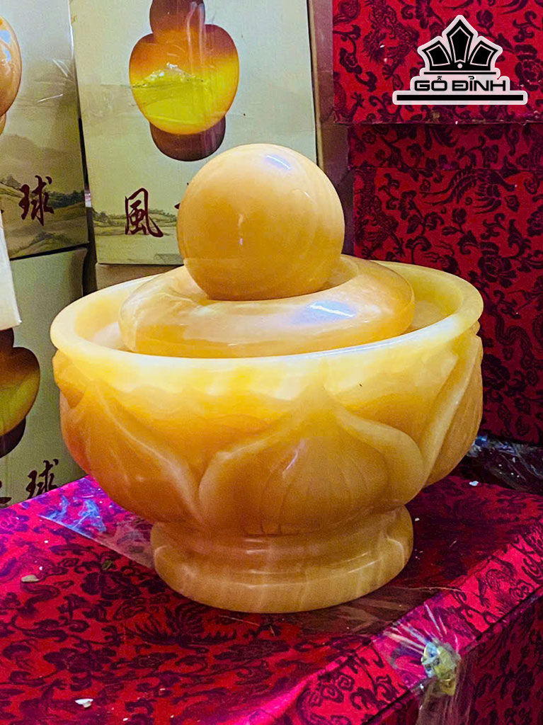 Thác Nước Phong Thủy Luân Đá Ngọc Hoàng Long Cao 26 (cm)