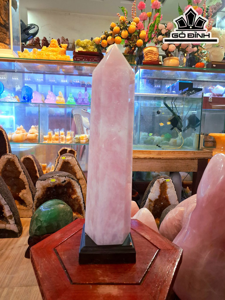 Trụ Đá Thạch Anh Hồng 3,76kg