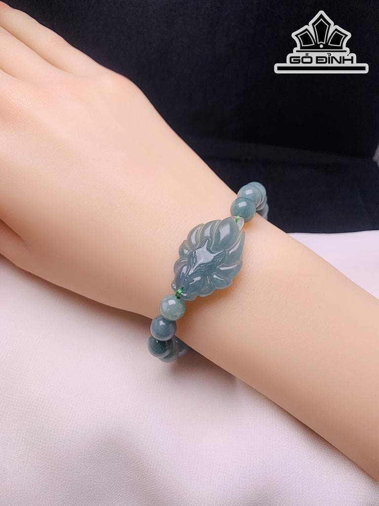 Vòng Tay Hồ Ly Đá Ngọc Lam (Turquoise) Đường Kính Hạt 8 (mm)