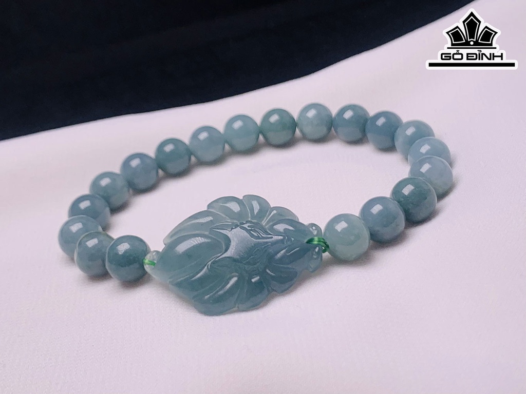 Vòng Tay Hồ Ly Đá Ngọc Lam (Turquoise) Đường Kính Hạt 8 (mm)