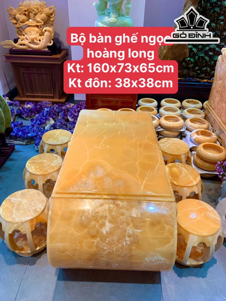 Bộ Bàn Ghế Đá Ngọc Hoàng Long