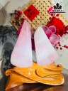 Cặp Đá Thạch Anh Hồng Cao 21,5 Ngang 17 (cm) 2,6kg
