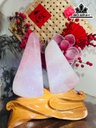 Cặp Đá Thạch Anh Hồng Cao 21,5 Ngang 17 (cm) 2,6kg