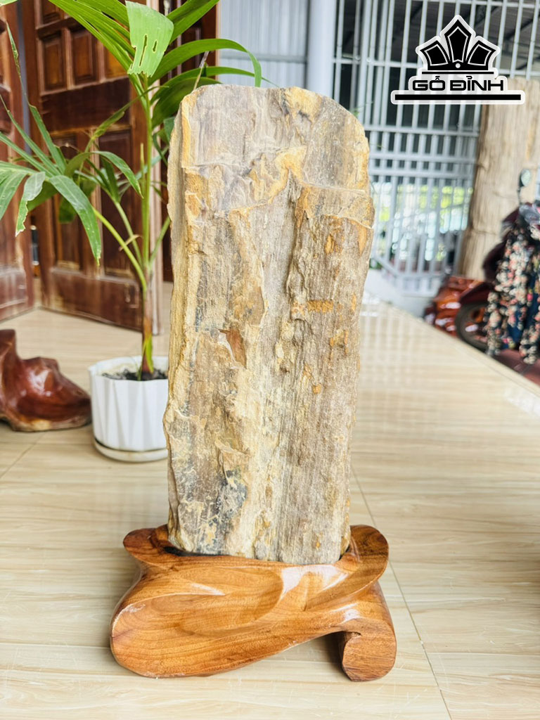 Tác Phẩm Gỗ Hóa Thạch Cao 45 Ngang 15 (cm) 7kg