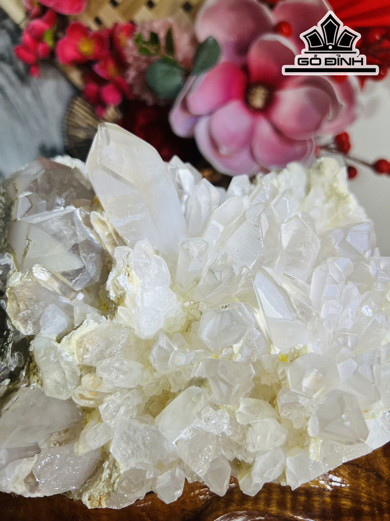 Tinh Thể Đá Thạch Anh Trắng Cao 21 Ngang 21 (cm) 6kg