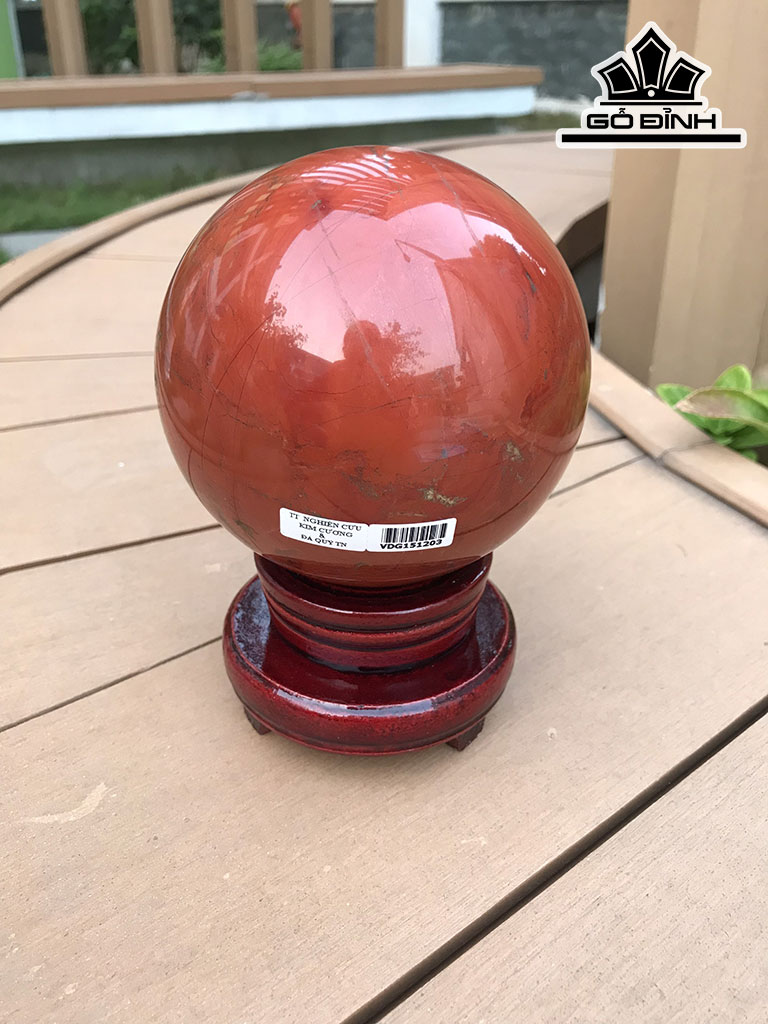 Bi Cầu Đá Jasper Đường Kính Hạt 12 (cm) 2,39kg