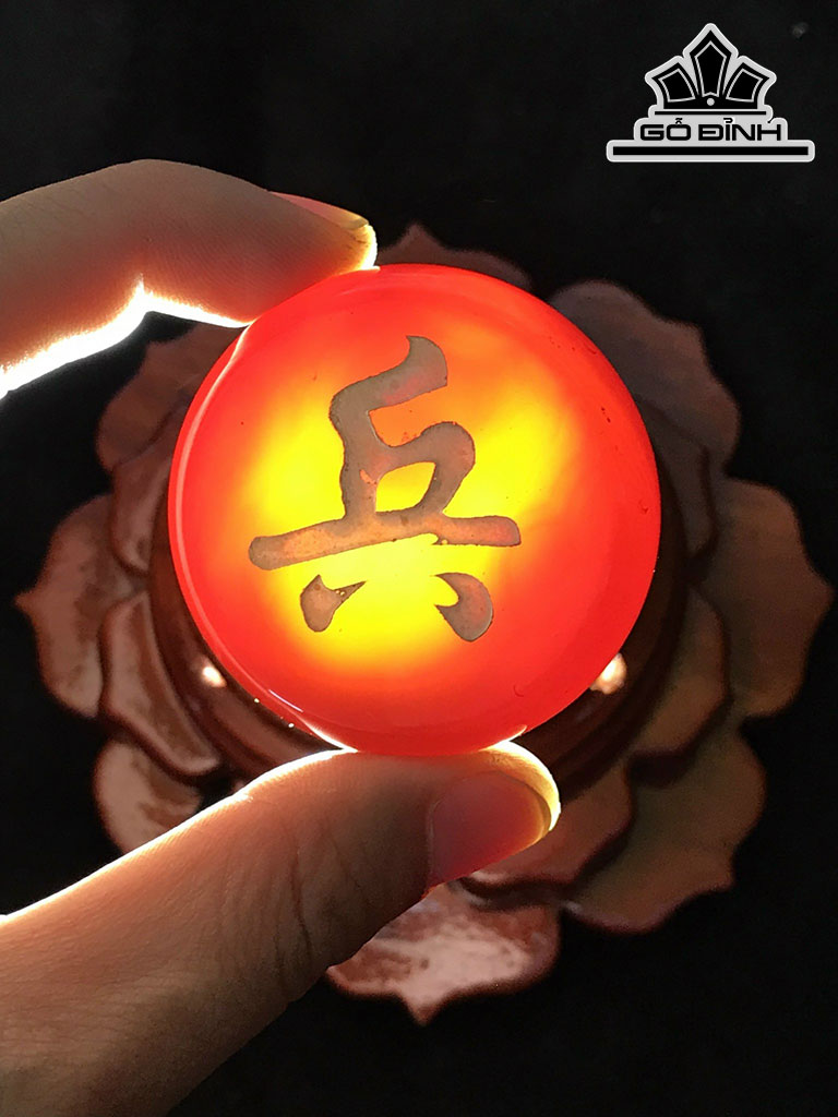 Bộ Cờ Tướng Đá Mã Não Cao 4,5 Ngang 1,39 (cm)