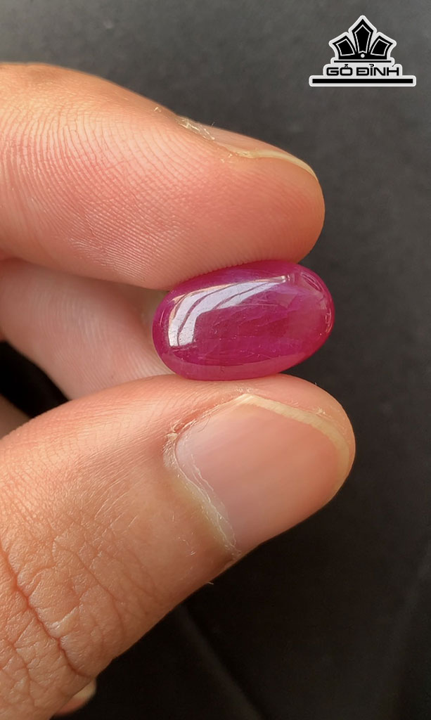 Viên Đá Ruby Đỏ Hồng Yên Bái 8,7cts
