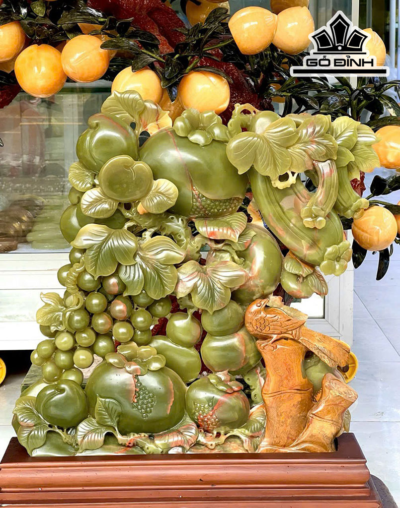Cây Quả Tứ Quý Tài Lộc Đá Onyx Cao 58 Ngang 54 (cm) 18kg