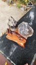 Tác Phẩm Cặp Đá Thạch Anh Khói ( Smoky Quartz ) Cao 26 Ngang 22 (cm) 4,5kg
