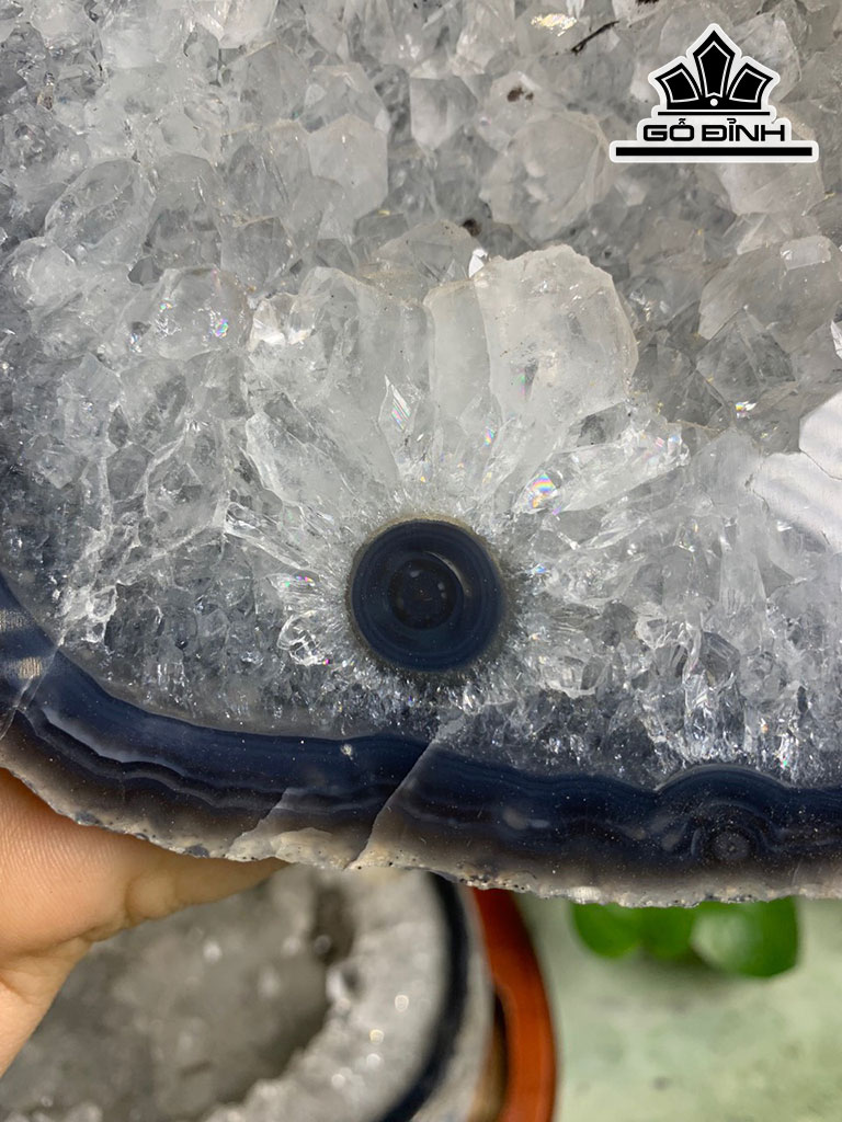 Bát Tụ Bảo Đá Mã Não Cao 18,5 Ngang 19 Sâu 20 (cm) 3,65kg