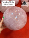 Bi Cầu Đá Thạch Anh Hồng Đường Kính Hạt 30 (cm) 33,3kg