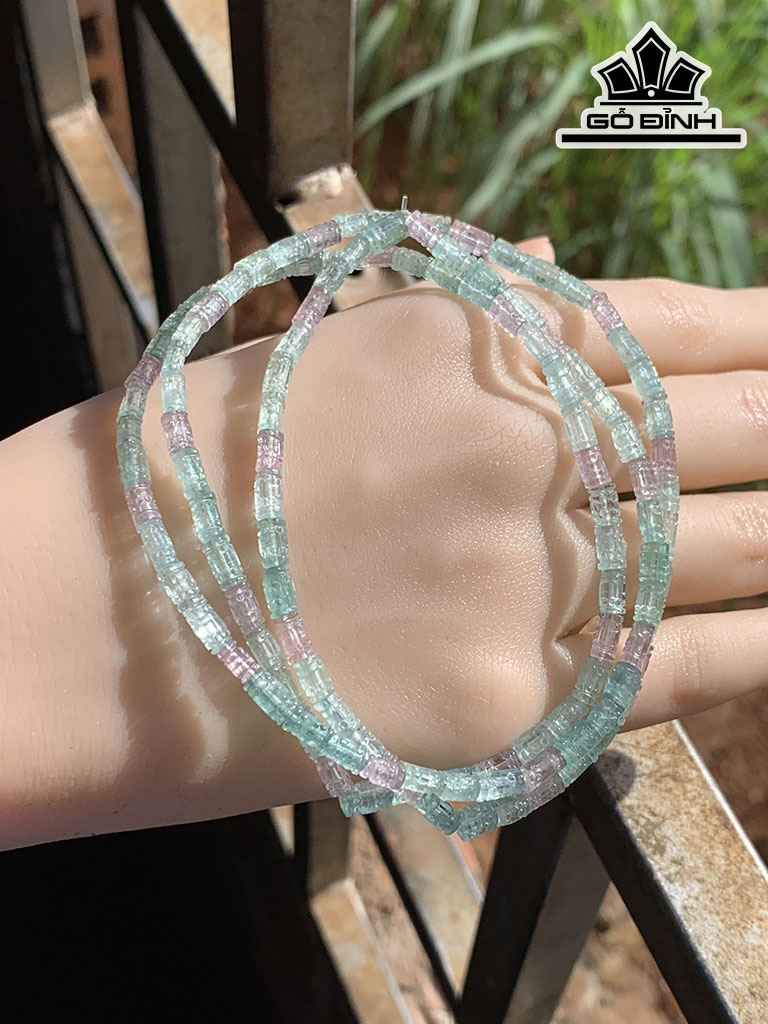 Chuỗi Đá Tourmaline Cao 6 Ngang 3,3 (mm) 16,7g