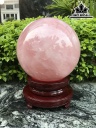 Bi Cầu Đá Thạch Anh Hồng Đường Kính Hạt 19 (cm) 9,8kg