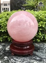 Bi Cầu Đá Thạch Anh Hồng Đường Kính Hạt 19 (cm) 9,8kg