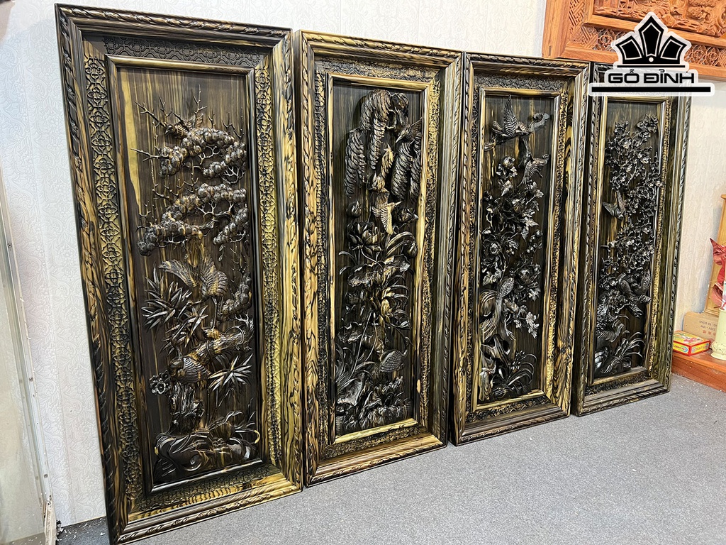 bo-tranh-tu-quy-go-mun-hoa-cao-125-ngang-51-sau-65-cm-424528