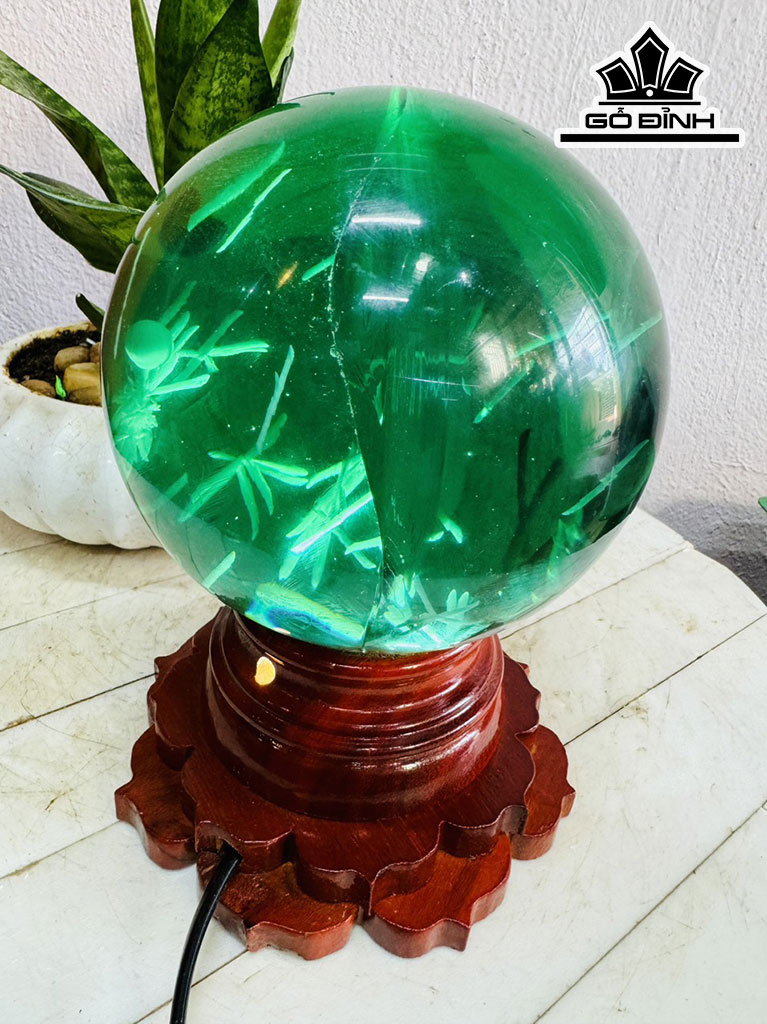 Bi Cầu Đá Thủy Tinh Bông Tuyết Đường Kính Hạt 14 (cm) 3,2kg