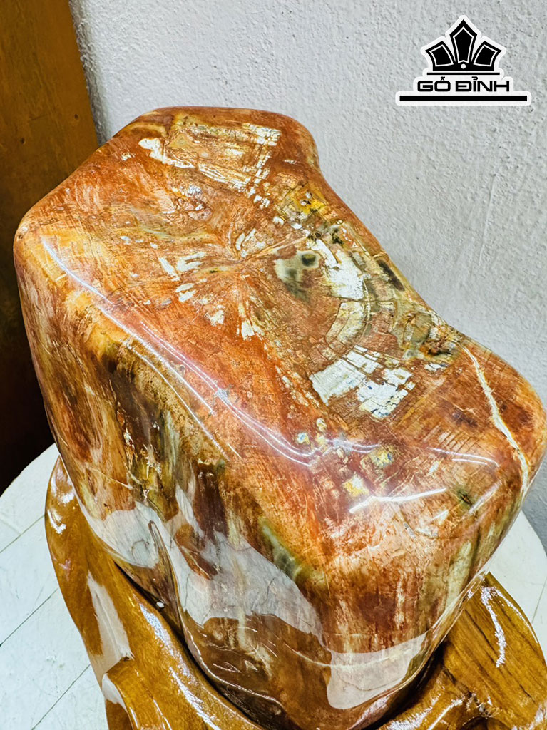 Tác Phẩm Gỗ Hóa Ngọc Cao 30 Ngang 18 (cm) 10,5kg