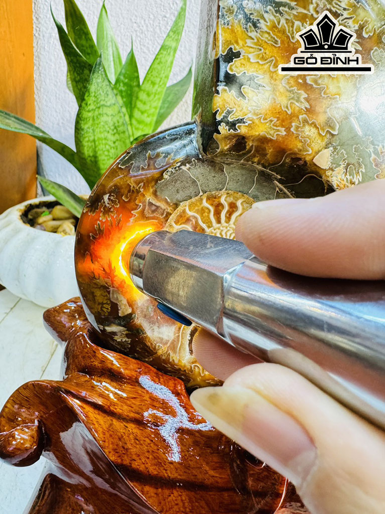 Tác Phẩm Ốc Anh Vũ Hóa Ngọc Cao 24 Ngang 15 (cm) 2,1kg