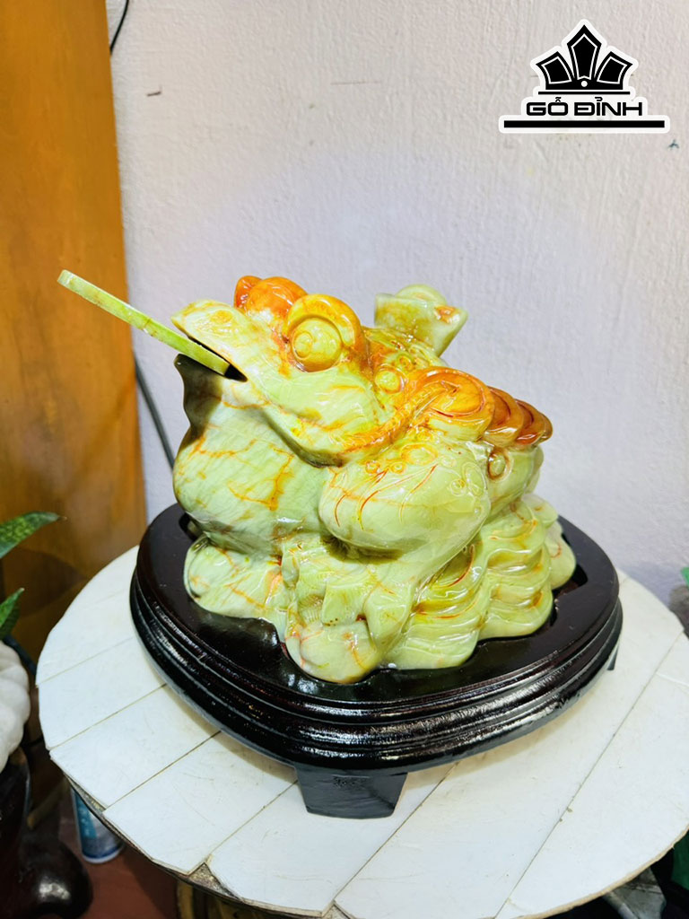 Thiềm Thừ Đá Mã Não Cao 20 Ngang 20 Sâu 25 (cm) 10,5kg