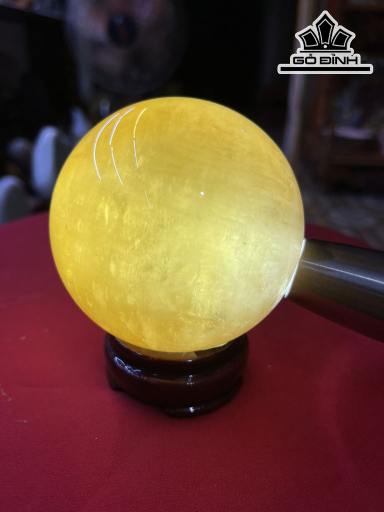 Bi Cầu Đá Canxit Đường Kính Hạt 8 (cm) 0,8kg