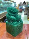 Ấn Rồng Chạm Tứ Linh Đá Thạch Anh Xanh Cao 20 Ngang 10 Sâu 10 (cm) 3,9kg