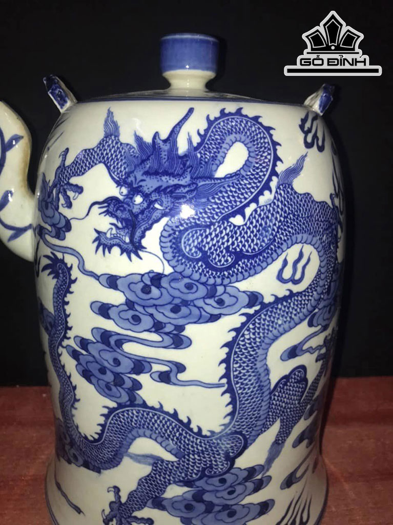 Ấm Long Truy Gốm Tàu Cao 30 (cm)