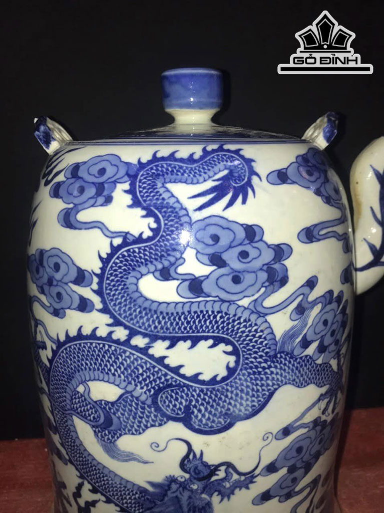 Ấm Long Truy Gốm Tàu Cao 30 (cm)