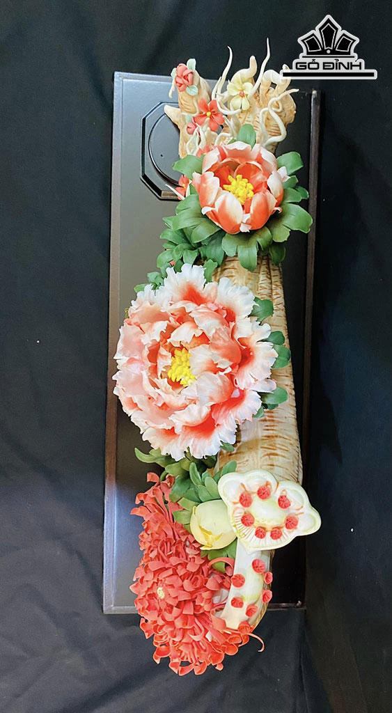 Tác Phẩm Nhân Sâm Gốm Tàu Cao 32 Ngang 60 (cm)