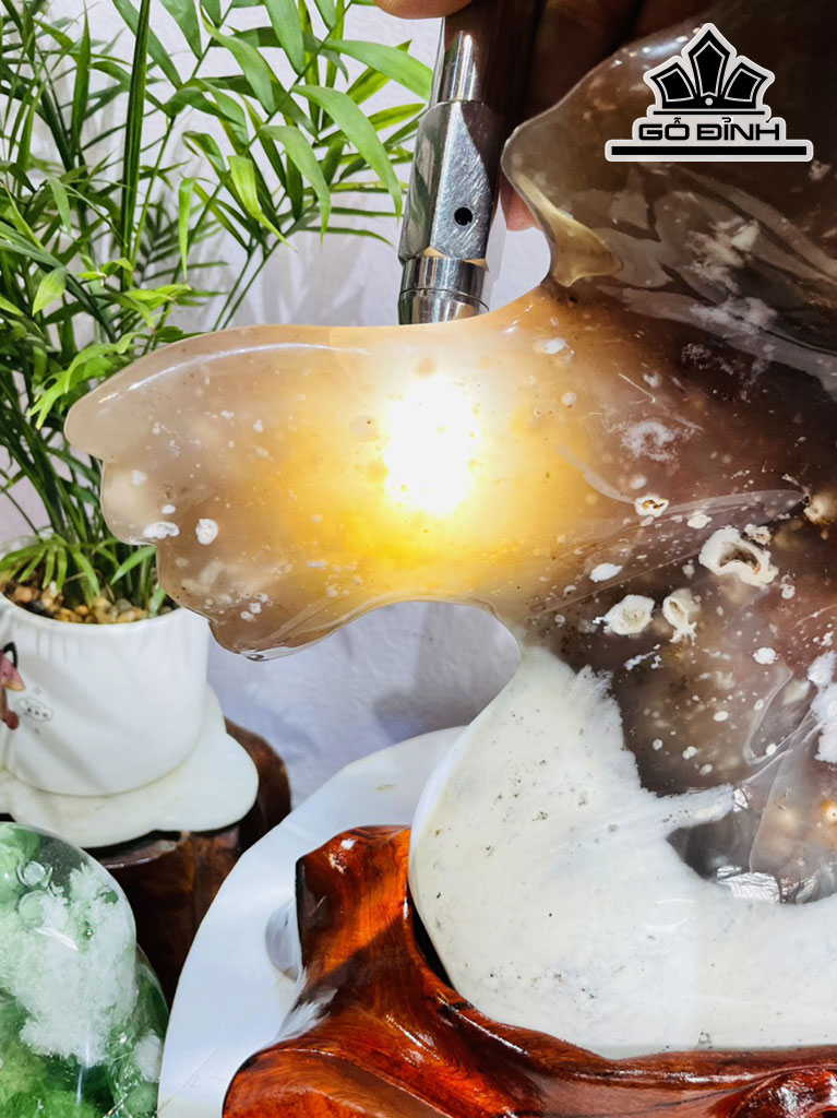 Tác Phẩm Chim Thiên Nga Đá Mã Não Cao 35 Ngang 42 (cm) 8,9kg