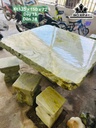 Bộ Bàn 6 Đôn Đá Serpentine Cao 135 Ngang 150 Sâu 72 (cm)