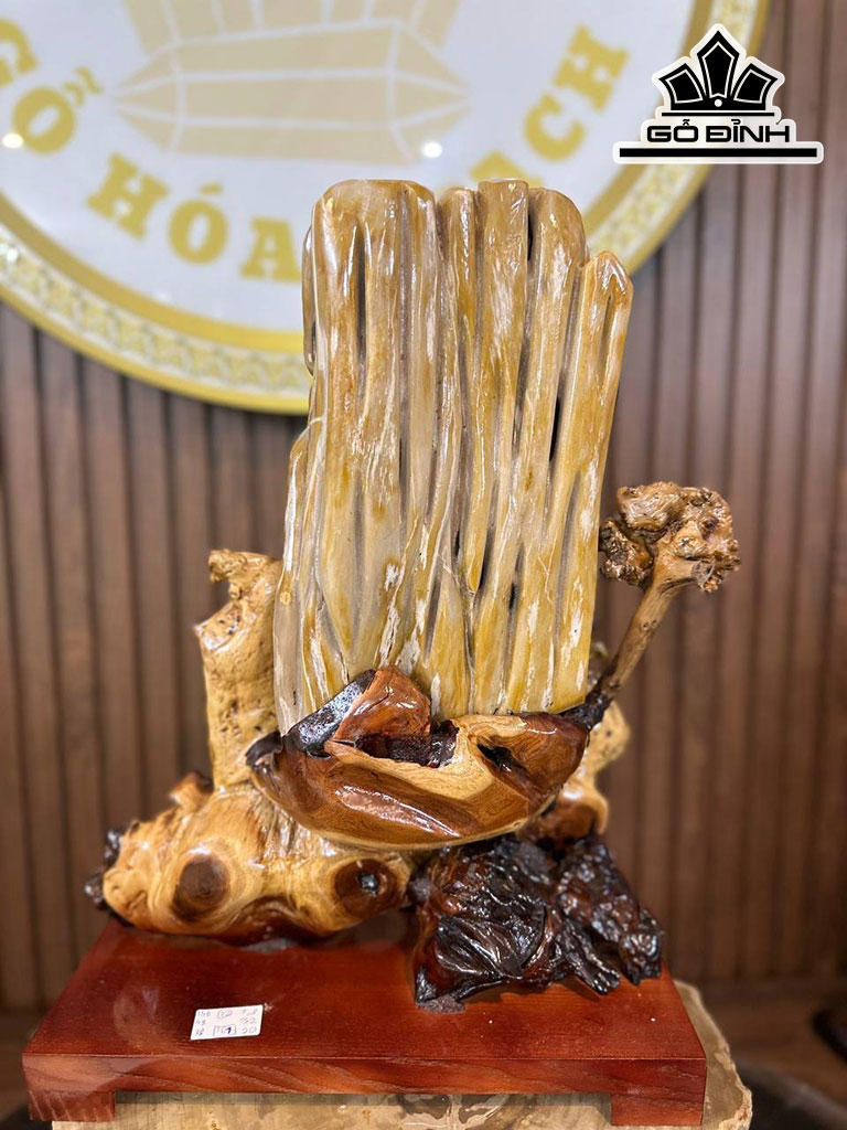 Tác Phẩm Gỗ Hóa Thạch Cao 48 Ngang 38 (cm) 11,6kg