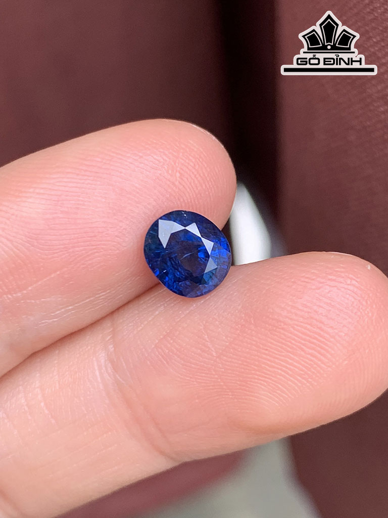 Viên Đá Sapphire Xanh Cao 6,9 Ngang 6 Sâu 4 (mm) 1,6cts