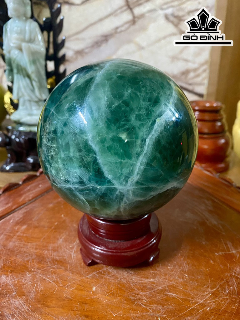 Bi Cầu Đá Flourite Đường Kính Hạt 10,5 (cm) 2,23kg