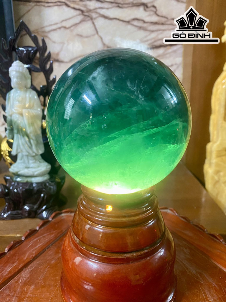 Bi Cầu Đá Flourite Đường Kính Hạt 13 (cm) 3,7kg