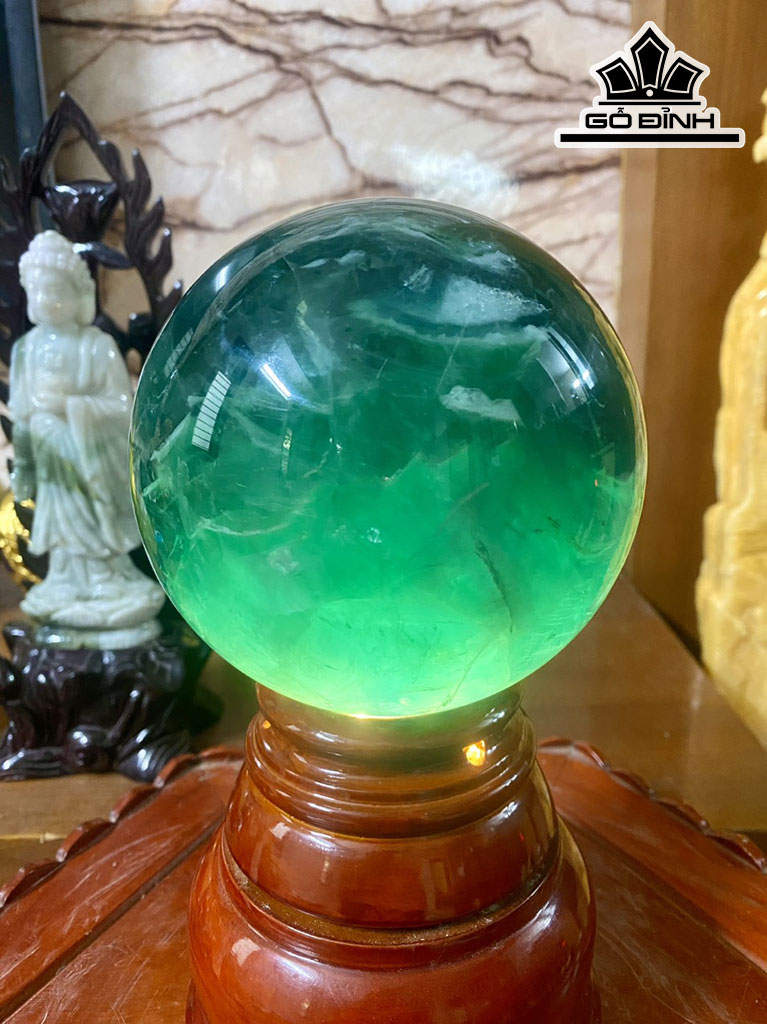 Bi Cầu Đá Flourite Đường Kính Hạt 13 (cm) 3,7kg