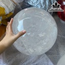 Bi Cầu Đá Thạch Anh Trắng Đường Kính Hạt 26,7 (cm) 28,2kg