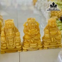 Bộ 3 Tượng Thần Tài Thần Tiền Thổ Địa Đá Ngọc Hoàng Long Cao 20 (cm)