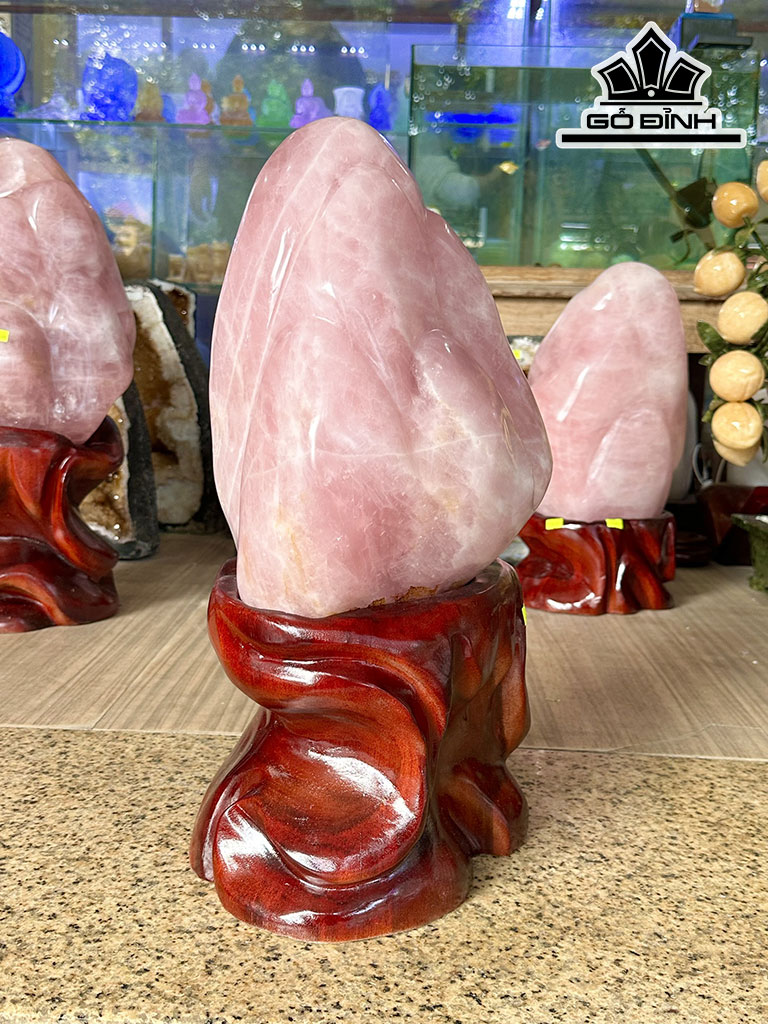 Đá Cảnh Đá Thạch Anh Hồng Cao 40 Ngang 26 (cm) 20,07kg