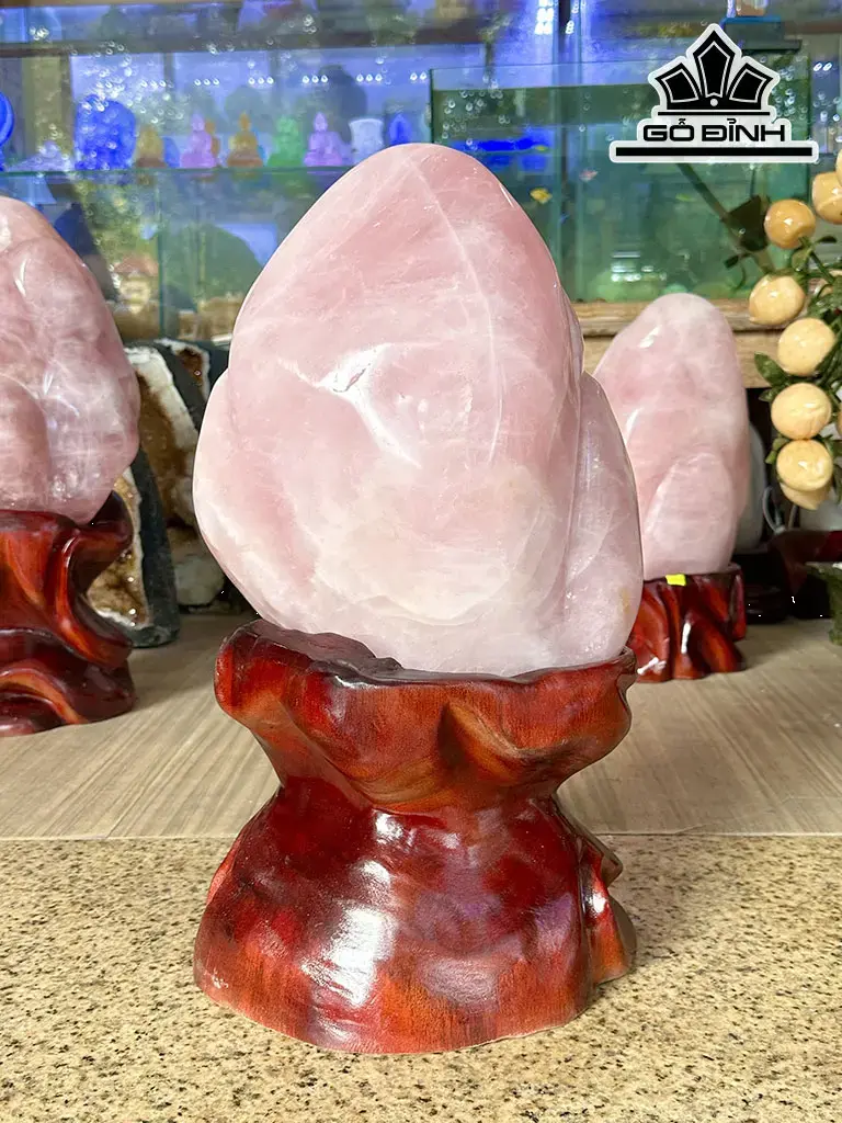 Đá Cảnh Đá Thạch Anh Hồng Cao 40 Ngang 26 (cm) 20,07kg