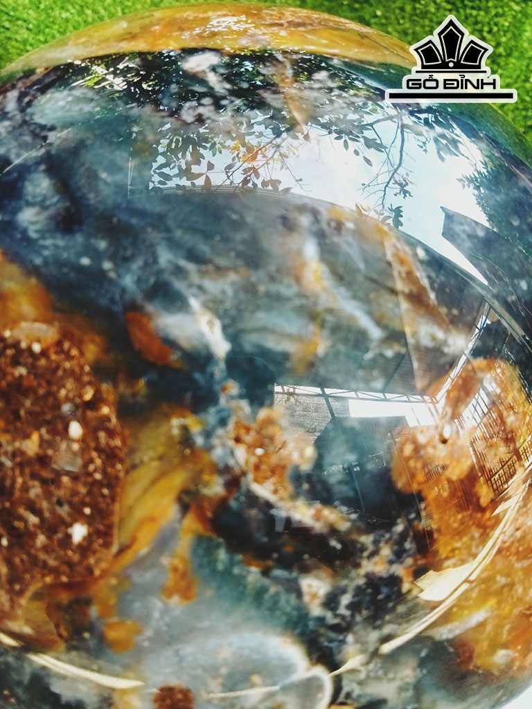 Bi Cầu Gỗ Hóa Ngọc Đường Kính Hạt 19 (cm) 6,4kg