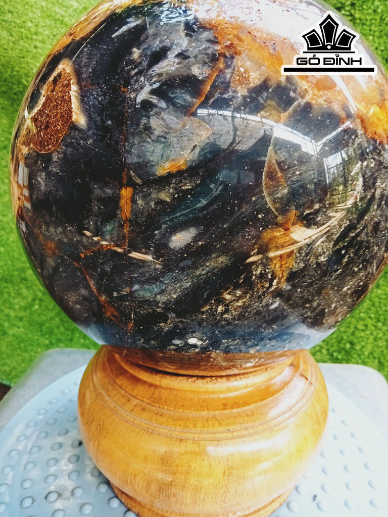 Bi Cầu Gỗ Hóa Ngọc Đường Kính Hạt 19 (cm) 6,4kg