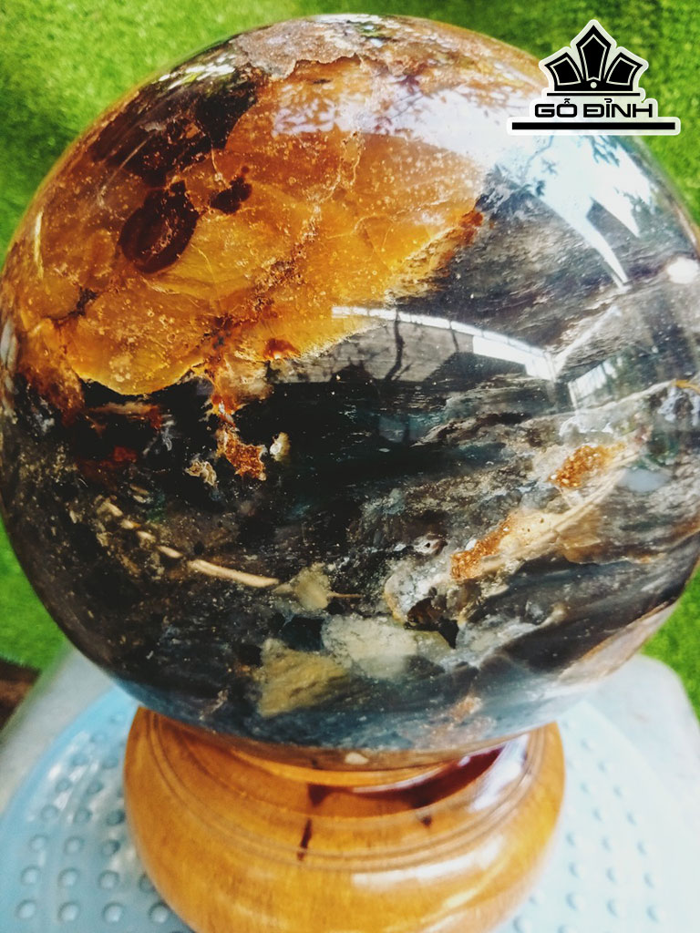 Bi Cầu Gỗ Hóa Ngọc Đường Kính Hạt 19 (cm) 6,4kg