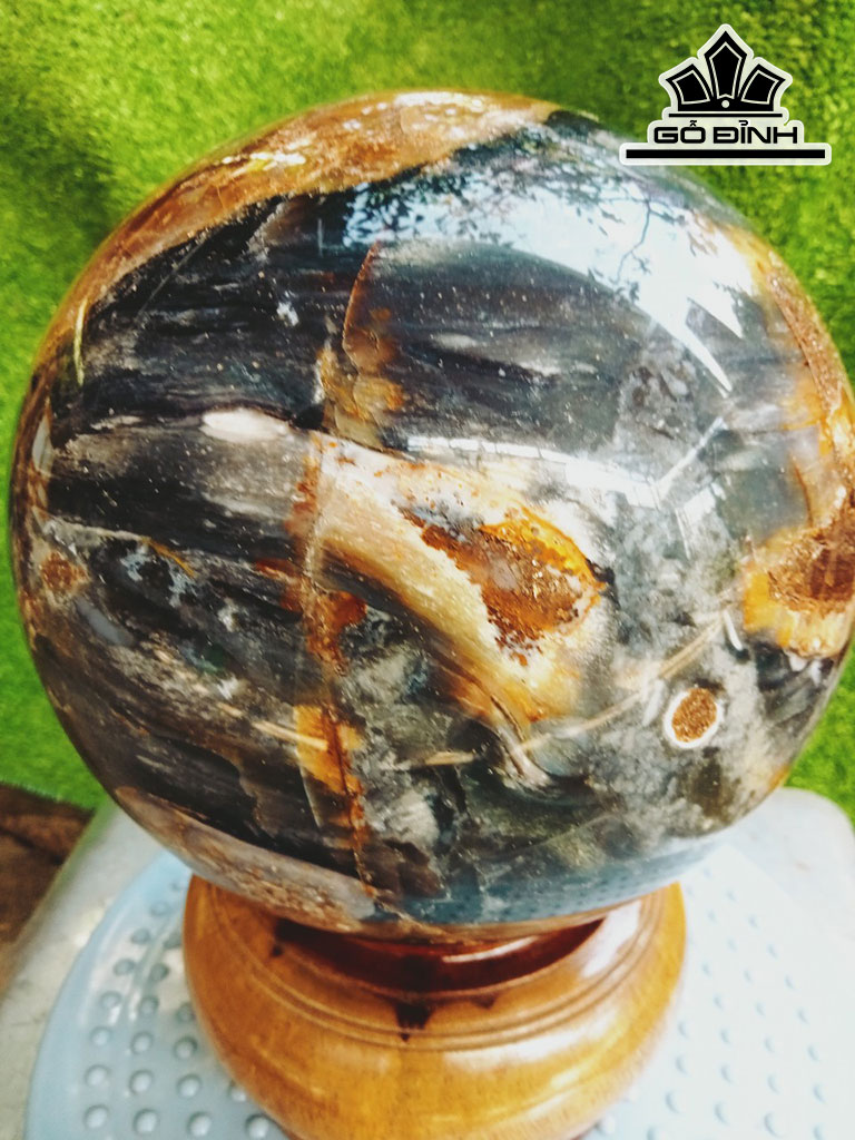 Bi Cầu Gỗ Hóa Ngọc Đường Kính Hạt 19 (cm) 6,4kg