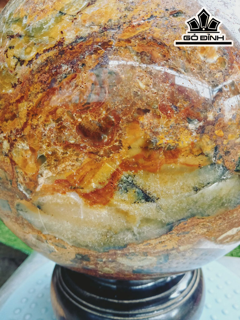 Bi Cầu Gỗ Hóa Ngọc Đường Kính Hạt 20 (cm) 8,6kg