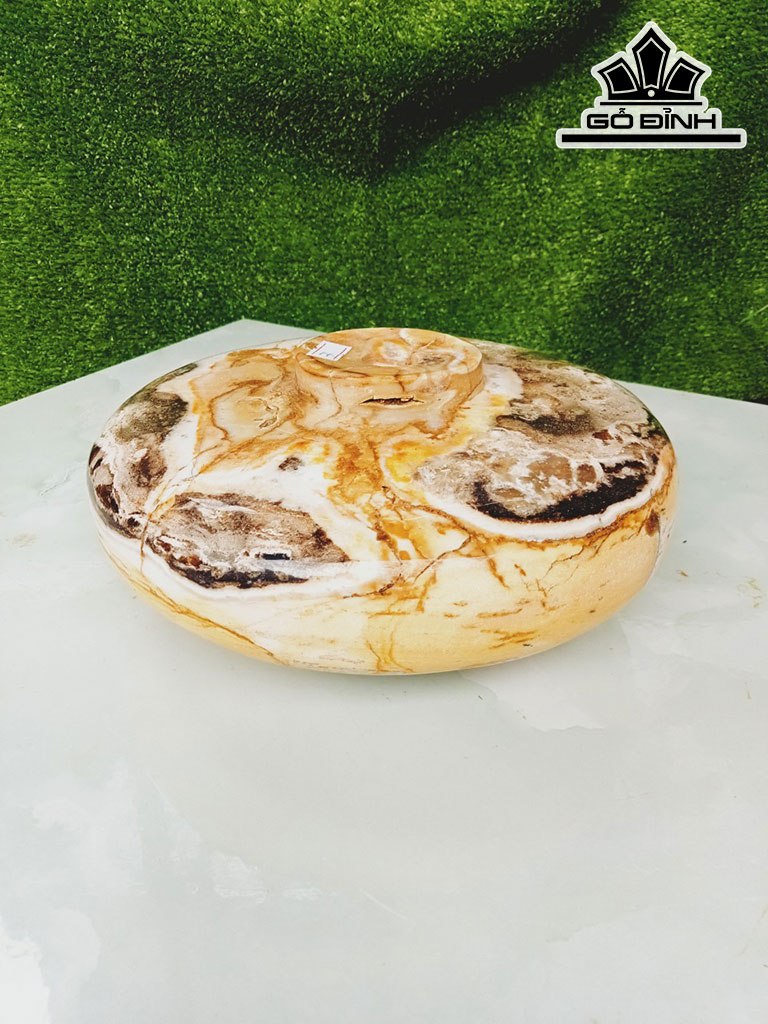 Tác Phẩm Chum Gỗ Hóa Ngọc Cao 10 Đường Kính 22 (cm) 4,5kg