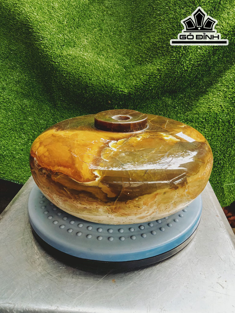 Tác Phẩm Chum Phú Quý Đá Canxedon Cao 11 Đường Kính 24 (cm) 7kg