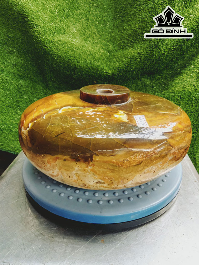 Tác Phẩm Chum Phú Quý Đá Canxedon Cao 11 Đường Kính 24 (cm) 7kg