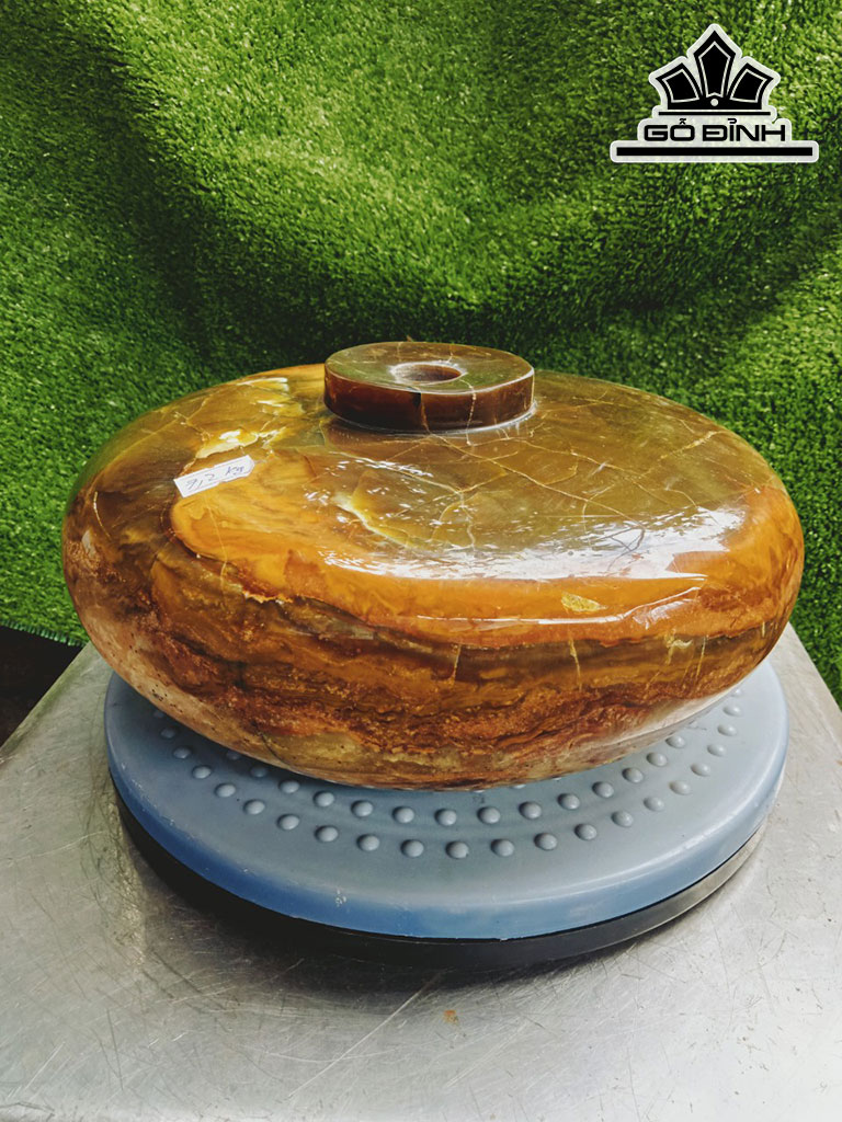 Tác Phẩm Chum Phú Quý Đá Canxedon Cao 11 Đường Kính 24 (cm) 7kg